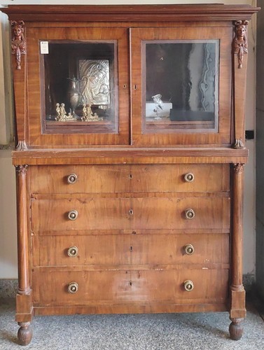 Antico cassettone vetrina - antico,