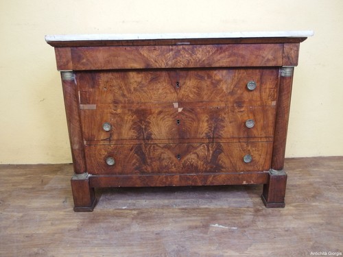 Cassettone lastronato noce - lastronato,
